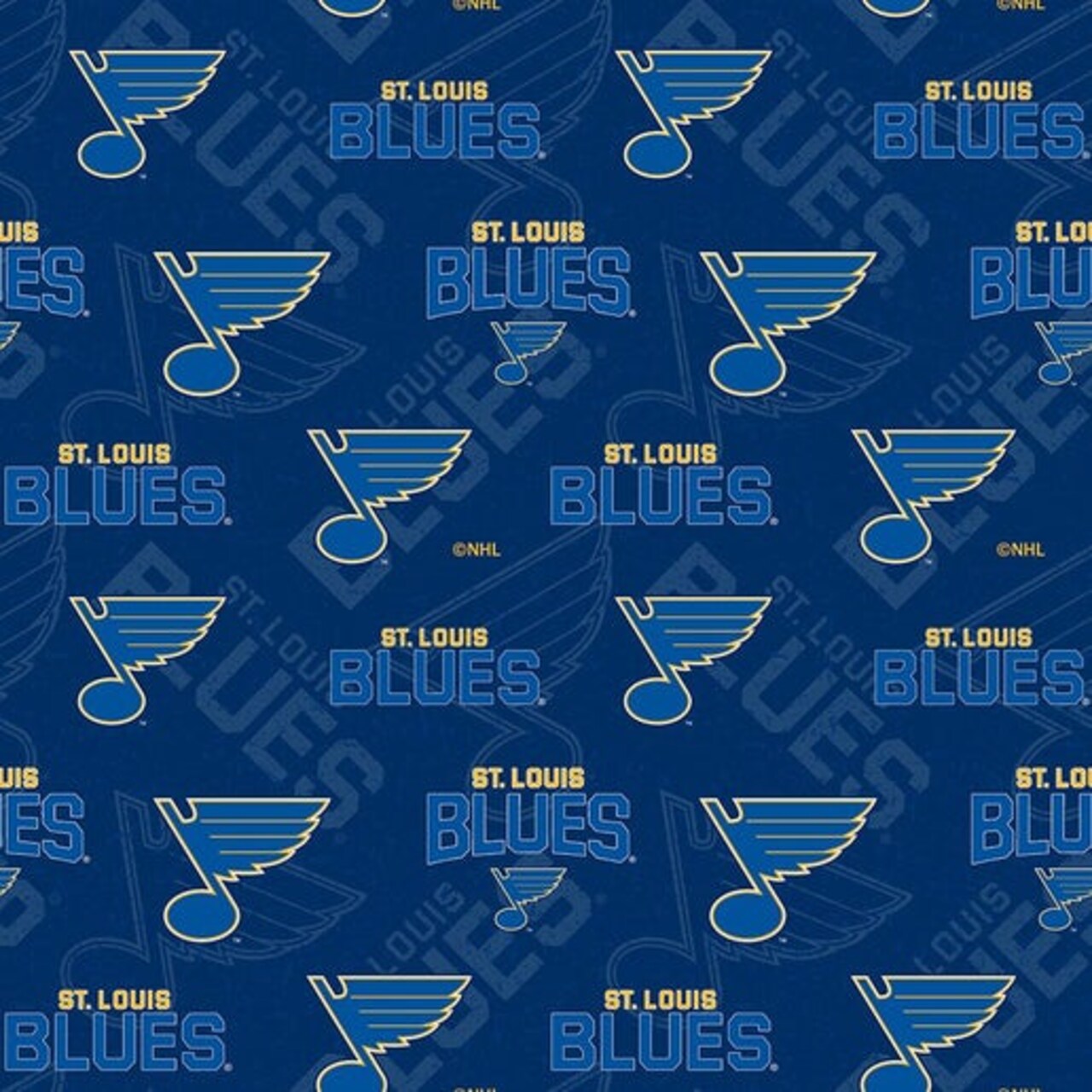 NHL Licensed St Louis Blues 1199-SLB Cotton Fabric by the Yard